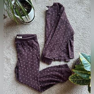 Waffle knit pajama set